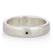 4MM WHITE GOLD BAND WITH BLACK DIAMOND