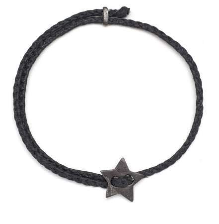 Adjustable Star Signature Bracelet in Black Matte