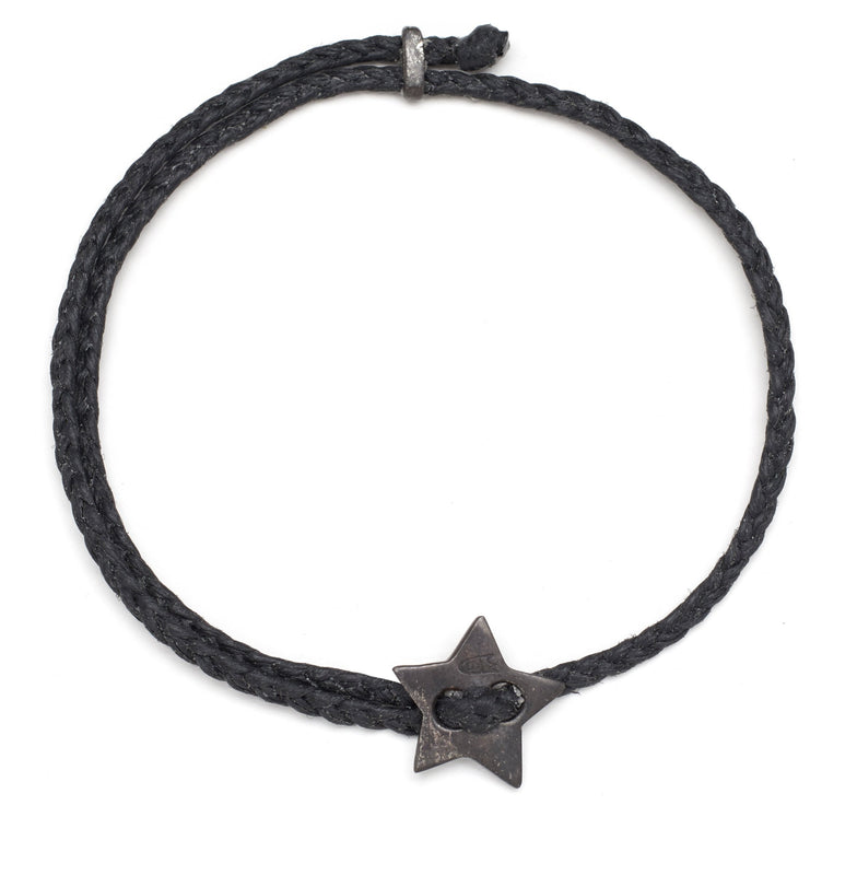 Adjustable Star Signature Bracelet in Black Matte