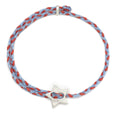 Adjustable Star Signature Bracelet in Sky and Scarlet