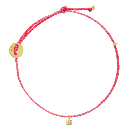 Signature Bracelet in Fuchsia with Diamond Crown