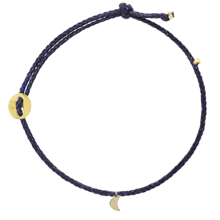 Signature Bracelet in Indigo with Moon Charm