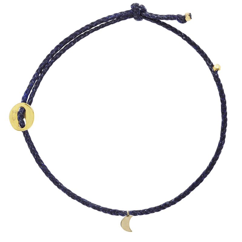 Signature Bracelet in Indigo with Moon Charm