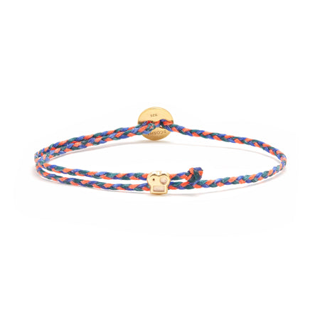 Signature Bracelet with Brian Slider in Neon Pink/Royal Blue Blend