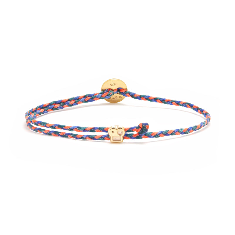 Signature Bracelet with Brian Slider in Neon Pink/Royal Blue Blend