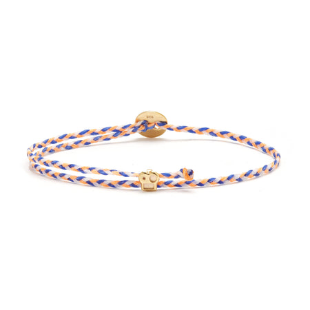 Signature Bracelet with Brian Slider in Neon Peach/Royal Blue Blend