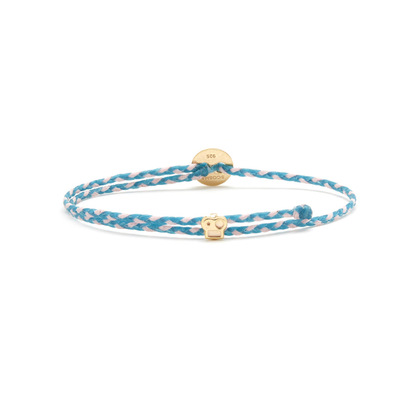 Signature Bracelet with Brian Slider in Turquoise/Light Pink Blend