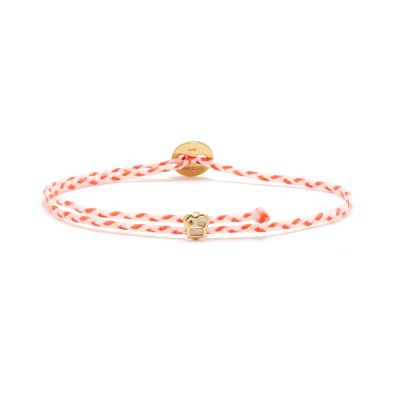 Signature Bracelet with Brian Slider in White/Neon Pink Blend