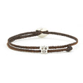Adjustable Brian Signature Bracelet in Chocolate