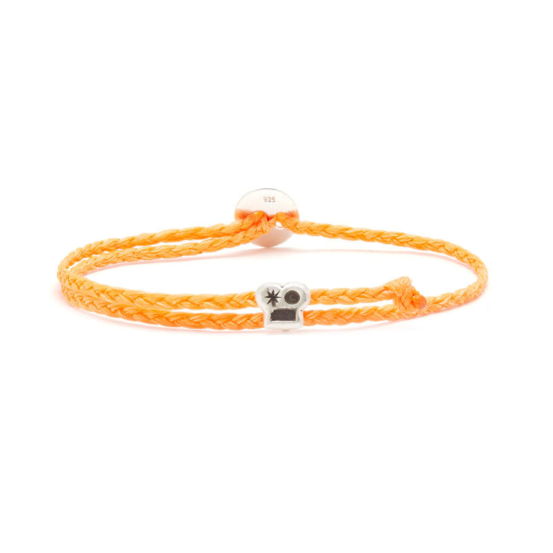 Adjustable Brian Signature Bracelet in Neon Orange