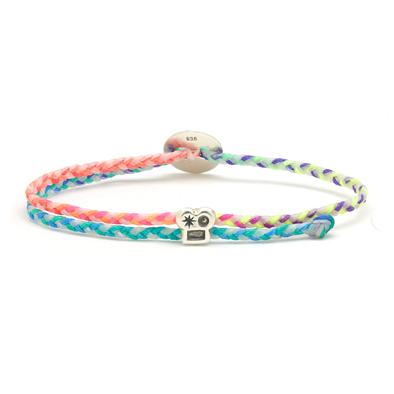 *Limited Edition* Adjustable Brian Signature Bracelet in Rainbow/White Blend