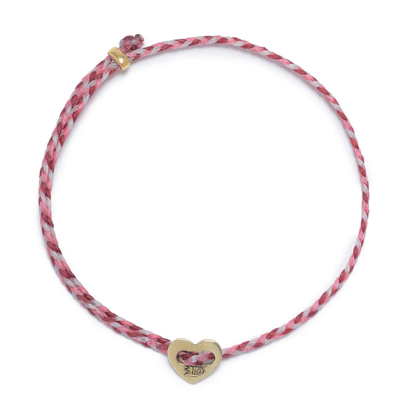 Signature Heart Bracelet in Hot Pink, Red, and White