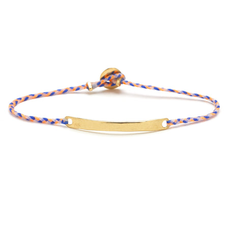 Signature ID Bracelet in Neon Peach, Royal Blue, and White