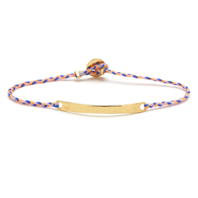 Signature ID Bracelet in Neon Peach, Royal Blue, and White
