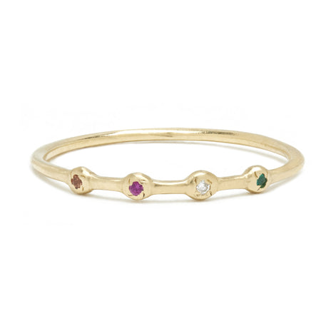 Quattro Ring in Gold with Mixed Stones