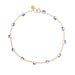 Beaded Cha-Cha Anklet in Indigo