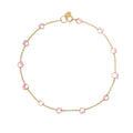 Beaded Cha-Cha Anklet in Pink