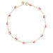 Beaded Cha-Cha Anklet  in Red
