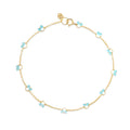 Beaded Cha-Cha Anklet in Turquoise