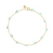 Beaded Cha-Cha Anklet in Turquoise