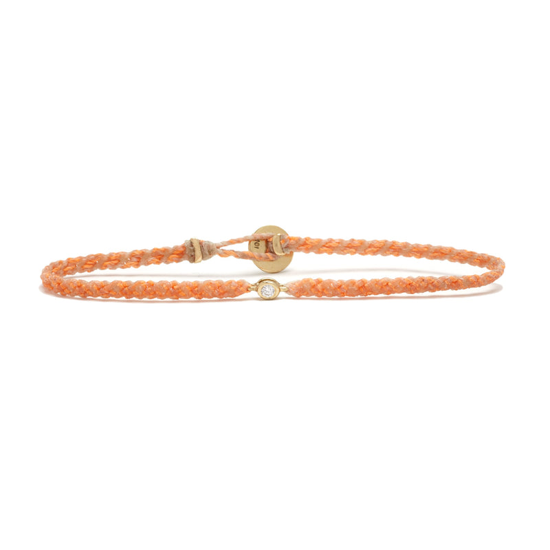 Classic Diamond Bracelet in Natural and Neon Peach