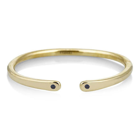 Open Cuff with Sapphire