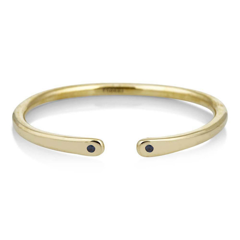 Open Cuff with Sapphire