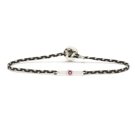 Wish Bar in Silver with Ruby