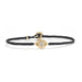 Diamond Evil Eye Macrame Bracelet in Gold