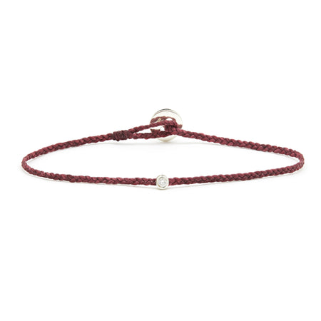 DIAMOND ECO-CORD BRACELET IN BURGUNDY