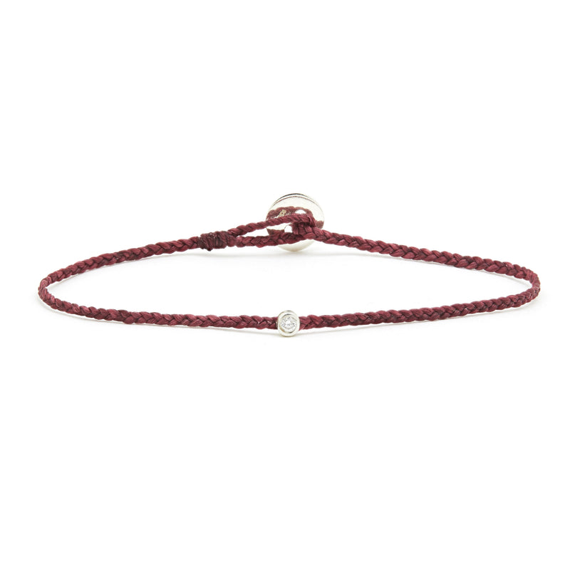 DIAMOND ECO-CORD BRACELET IN BURGUNDY