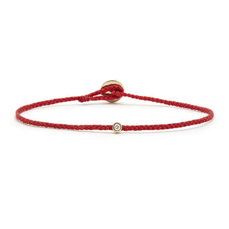 DIAMOND ECO-CORD BRACELET IN SCARLET