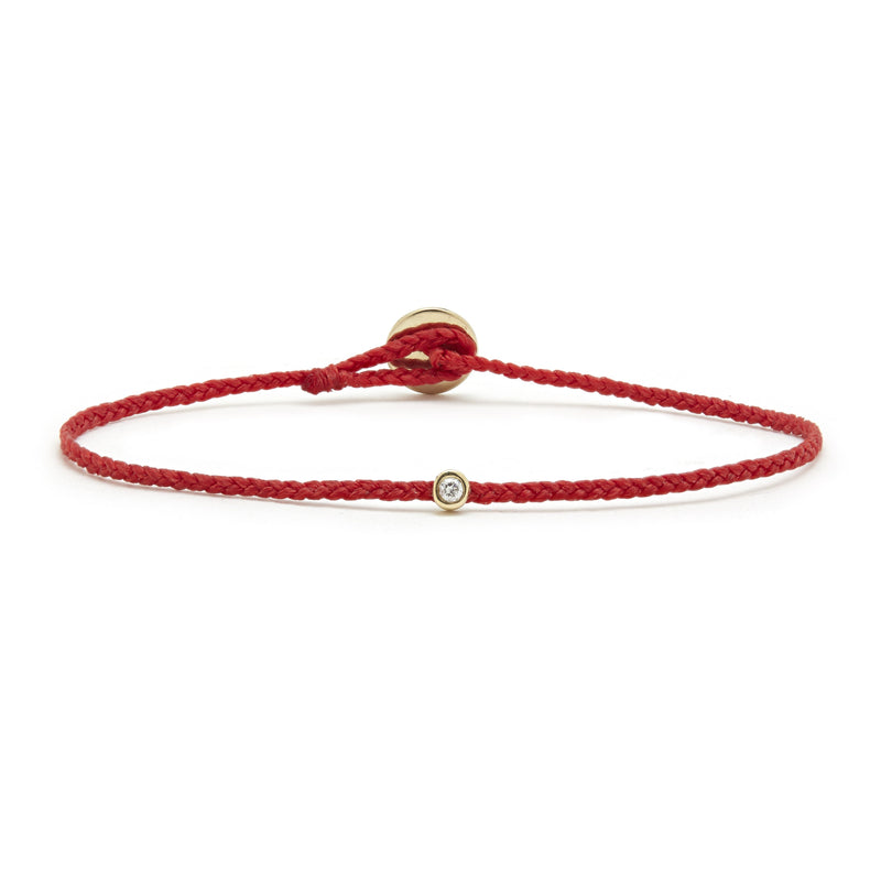 DIAMOND ECO-CORD BRACELET IN SCARLET