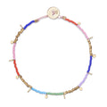 Gold Fairy Beads and Tinsel Bracelet in Rainbow