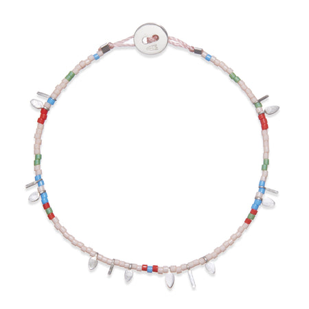 Silver Fairy Wings and Tinsel Beaded Bracelet