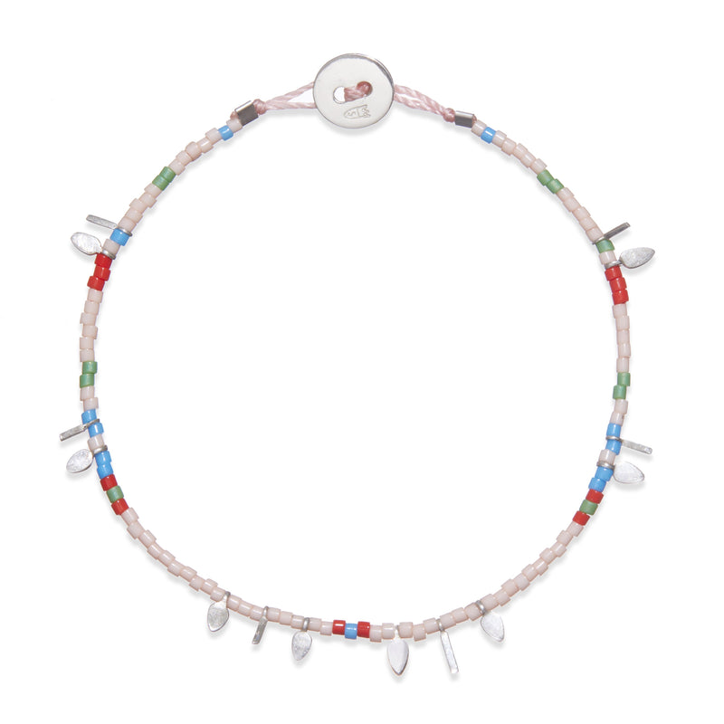 Silver Fairy Wings and Tinsel Beaded Bracelet