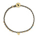 Easygoing Diamond Heart Charm Bracelet in Black and Gold