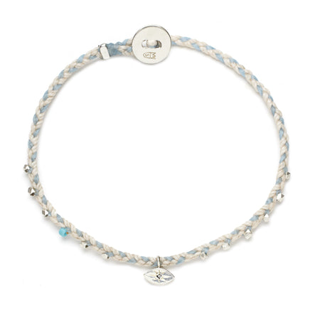 Easygoing Eye Charm Bracelet in Ballet Pink and Sky