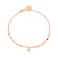 Easygoing Diamond Crown Charm Bracelet in Coral