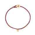 Easygoing Diamond Heart Charm Bracelet in Red