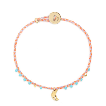 Easygoing Diamond Moon Charm Bracelet in Lavender/Natural Blend