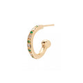 A Mini Alternating Hoop with Emeralds
