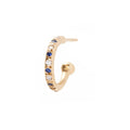 A Mini Alternating Hoop with Sapphires