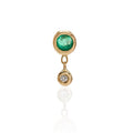 Tiny Bezel Stud with Emerald