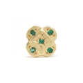 Endless Knot Studs in Gold with Emeralds