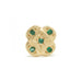 Endless Knot Studs in Gold with Emeralds