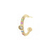 Diamond Dot Hoops with Mixed Stones