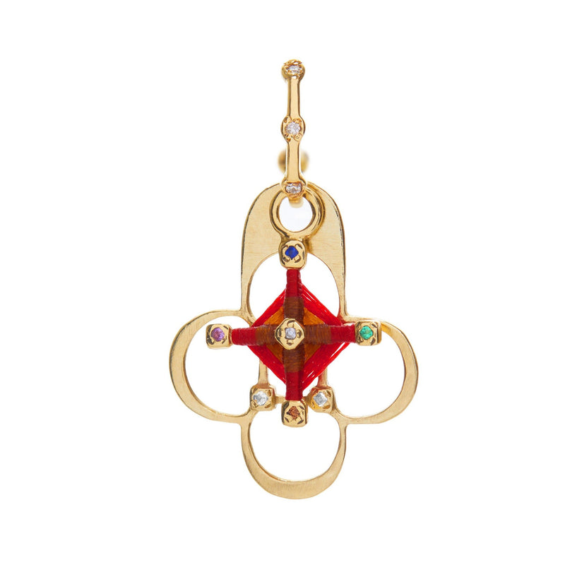 God's Eye Shrine Charm on a Hoop