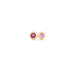 Infinity Stud with Ruby and Pink Sapphire