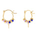 Beaded Trinket Hoops in Blue and Lavender